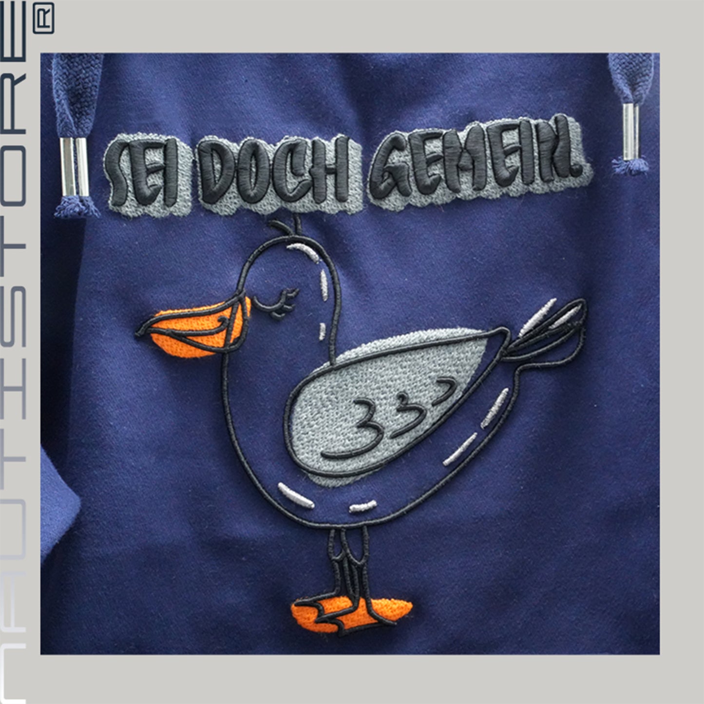 Cross Neck Hoodie - "Sei doch gemein" (Gr. XS-2XL) (10 Farben)